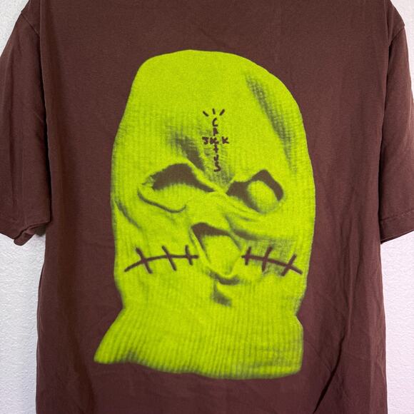 Cactus Jack JackBoys 2 Shirt Mens Large Travis Scott Ski Mask Brown A2 Merch Tee - Picture 6 of 9